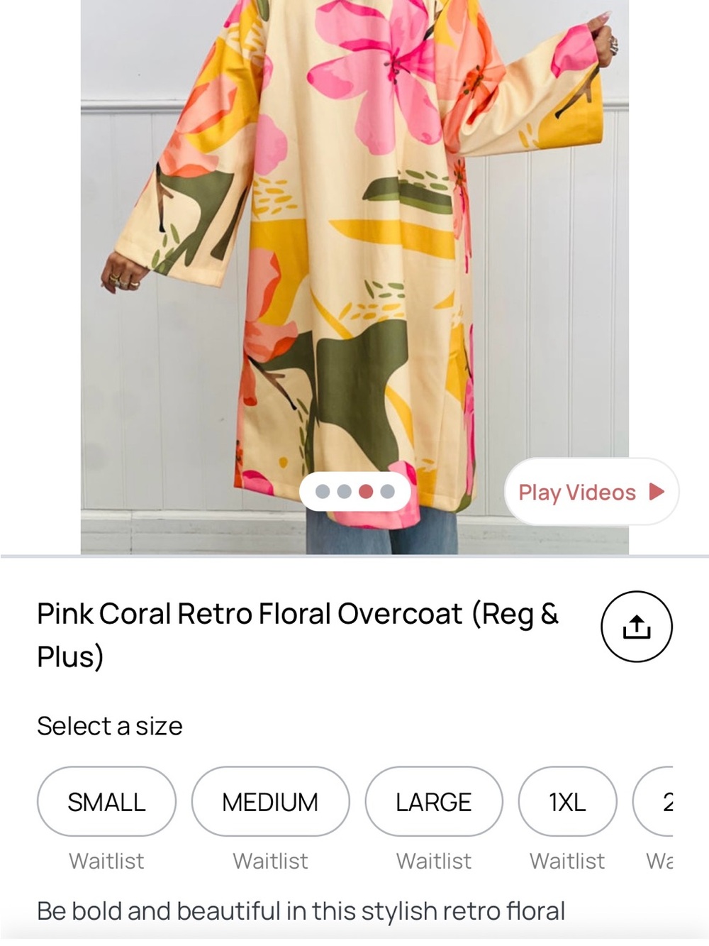 DAVI & DANI Pink and Coral Spring     Overcoat